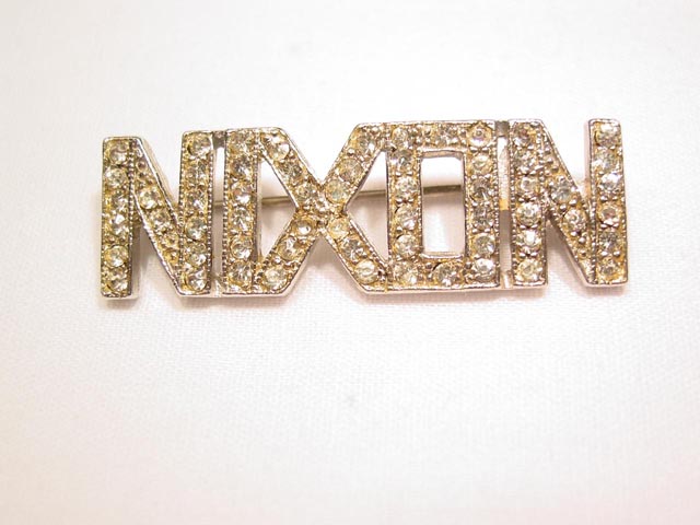 Rhinestone Nixon Pin