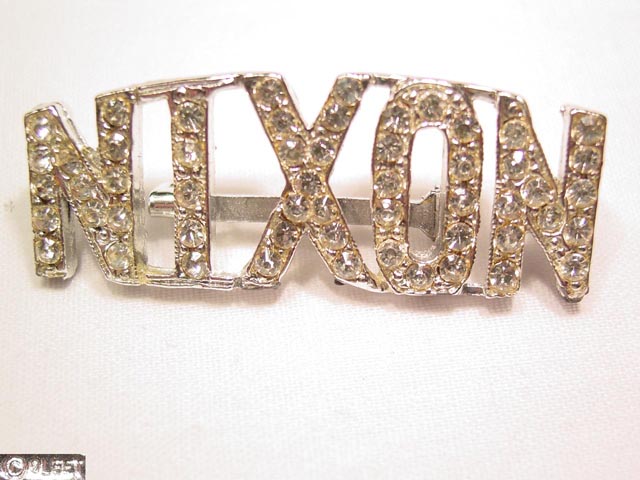 Oleet Rhinestone Nixon Pin