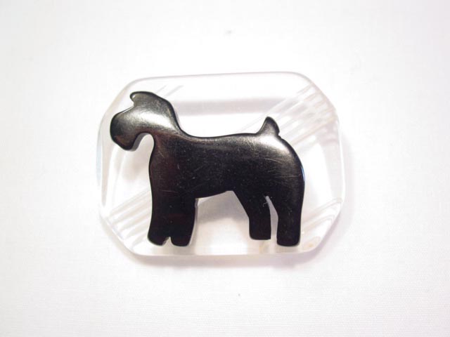 Lucite Scottie Pin