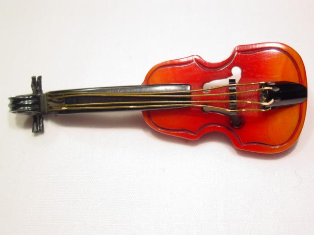 Bakelite Violin Pin