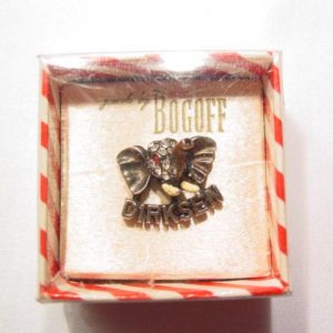 Bogoff Dirksen Elephant Political Tie Tac Pin in Original Box