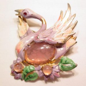 Star Lavender Swan Pin