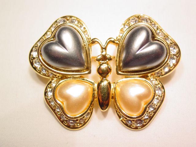 Bright Goldtone Kenneth J. Lane Butterfly Pin