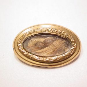 Braided Hairwork Oval Pin