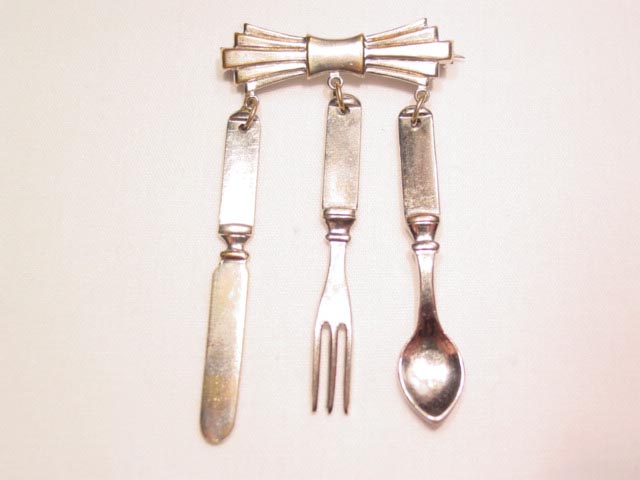 Knife, Fork, and Spoon Pin