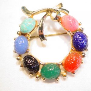 Scarab Wreath Pin