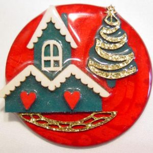 Lucinda Christmas House Pin