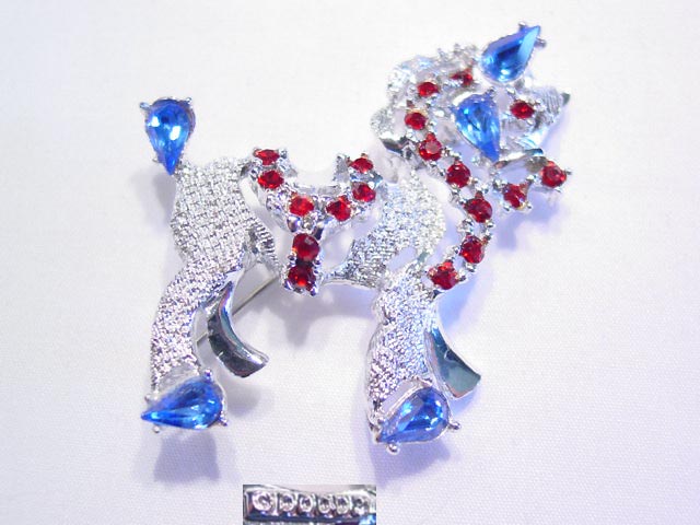 Cute Rhinestone Dodds Horse Pin
