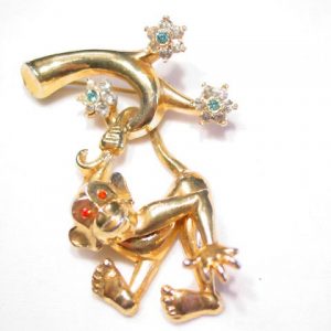 Dangling Monkey Pin with Cute Feet