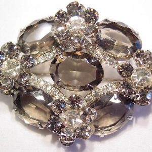 Chunky Gray Rhinestone Pin