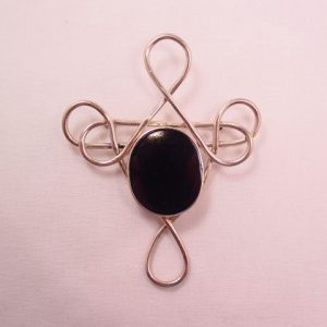 Sterling Stylized Swirl Cross Pin