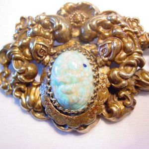 Large Style Metal Spec.  NY Heavy Brass and Scarab Pin