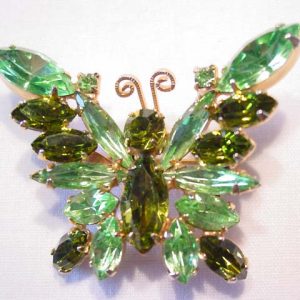 Green and Olive Butterfly Pin
