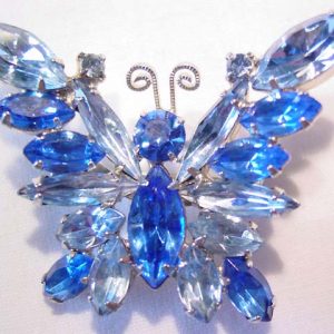 Blue and Pale Blue Butterfly Pin