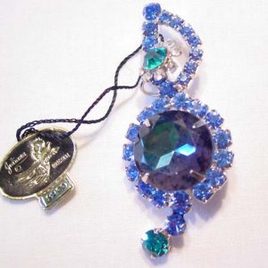 Juliana (DeLizza and Elster) Blue Music Note Pin with Original Tag