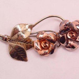 Krementz 2-Tone Rose Pin