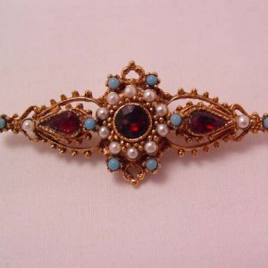 Art Red, White and Blue Bar Pin