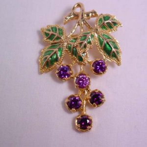 Berebi Limited Edition Purple Grape Bunch Pin