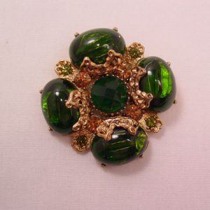 Square Dark Green Heavy Pin