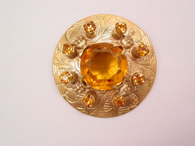 Mizpah Topaz Cairngorm Pin