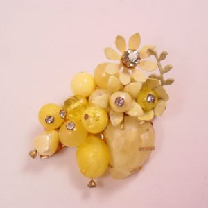 Yellow Spring Rock-Beaded Pin