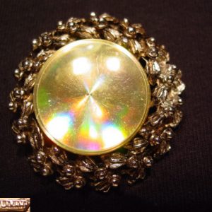 Goldtone Jewelarama Iridescent Wreath Pin