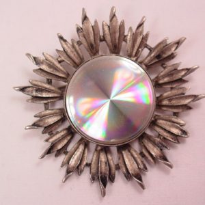 Iridescent Disc Flower Pin