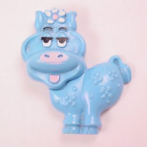 1973 Blue Cow Avon Sachet Pin