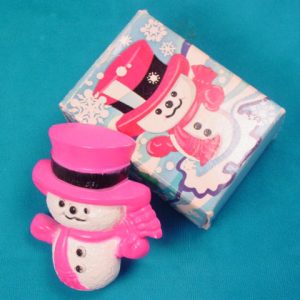 1974 Wee Willy Winter Avon Snowman Sachet Pin in Original Box