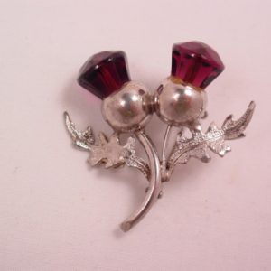 Beautiful WBS Sterling Thistle Pin