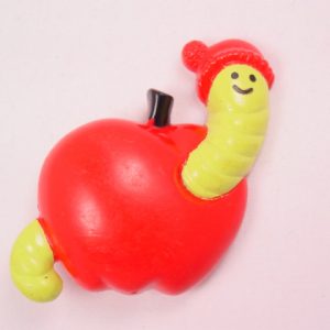 1974 Avon Worm in an Apple Sachet Pin