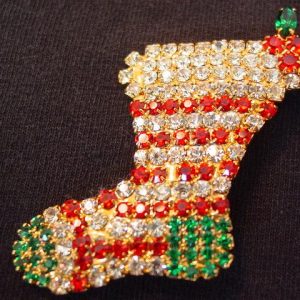 Dazzling Rhinestone Christmas Stocking