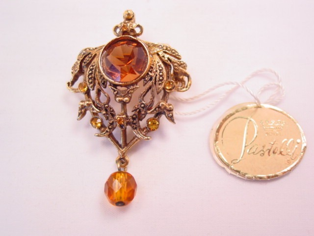Topaz-Colored Pastelli/Royal of Pittsburgh Pin