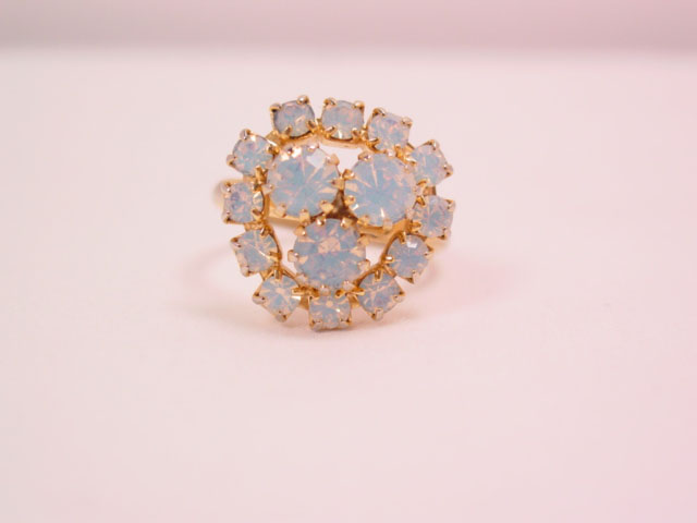 Opalescent Rhinestone Ring