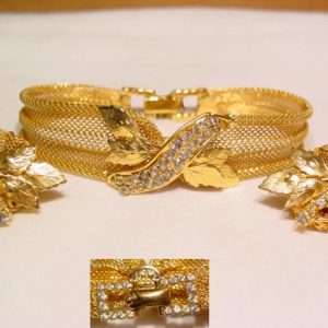 1965 Hobe Mesh Bracelet and Earrings Set
