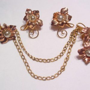 Bal-Ron Sweater Pins and Earrings Set