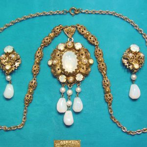 Moonstone West Germany Necklace and Earrings