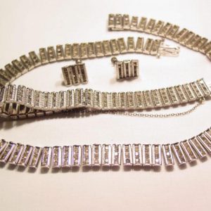 Channel Set Rhinestone Parure