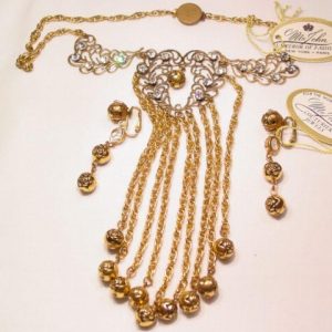 Rare Mr. John Rose Necklace and Earrings Set