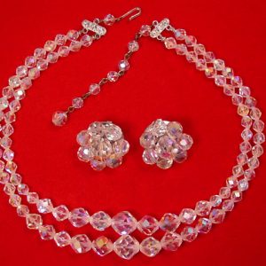 2 Piece Aurora Borealis Crystal Set