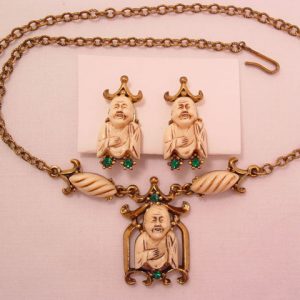 Buddah Necklace and Earrings Set