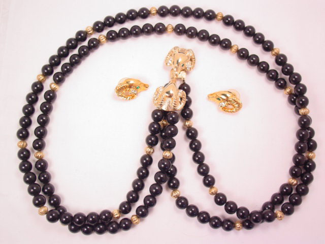 KJL by Avon Ram Necklace and Earrings Set