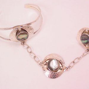 Alpaca Mexico Abalone Slave Bracelet and Ring