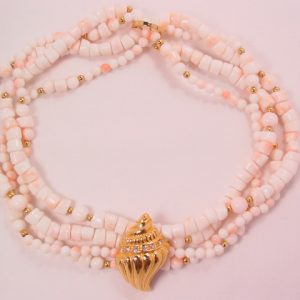 1989 Kenneth Jay Lane for Avon Undersea Necklace and Earrings Set in Original Boxes