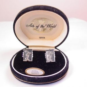 Arts of the World Crystal Greek Discus Thrower Swank Cuff Links